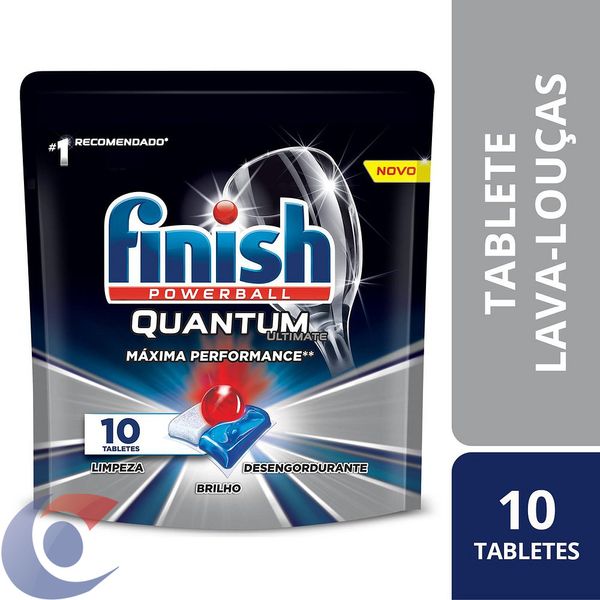 Detergente Para Lava Louças Em Tabletes Finish Quantum Ultimate C/10und 125g
