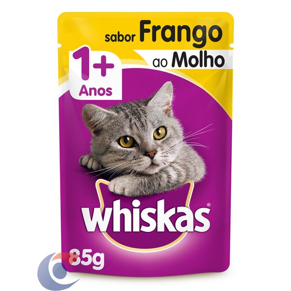 Alimento Para Gatos Adultos Whiskas Frango Sachê 85g