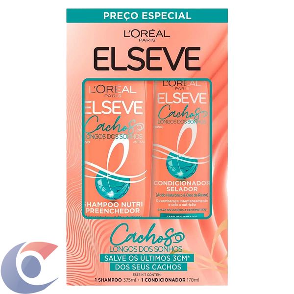 Kit Elseve Cachos Sonhos Shampoo 375ml + Condicionador 170ml