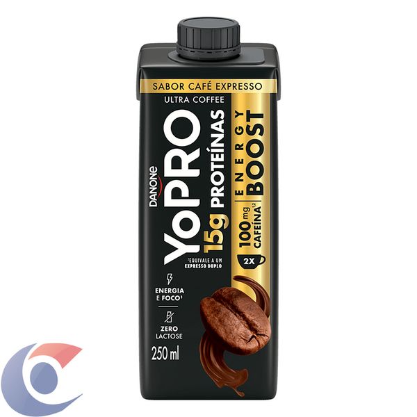 Bebida Láctea Café Expresso Zero Lactose Yopro Energy Boost Caixa 250ml