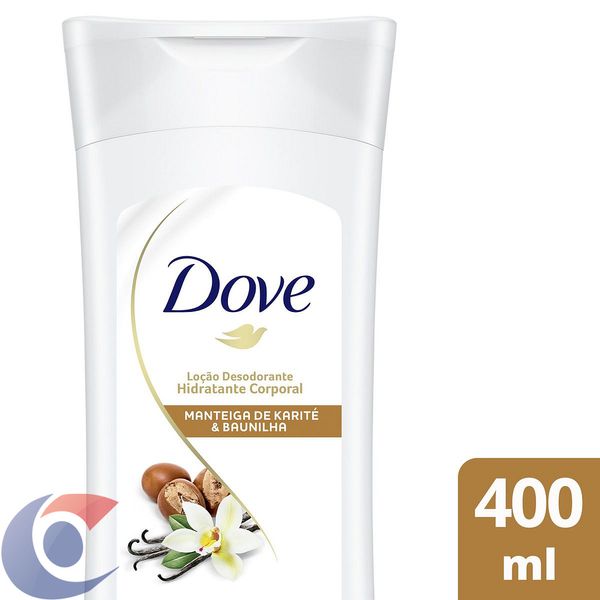 Loção Desodorante Hidratante Corporal Dove Manteiga De Karité E Baunilha 400ml