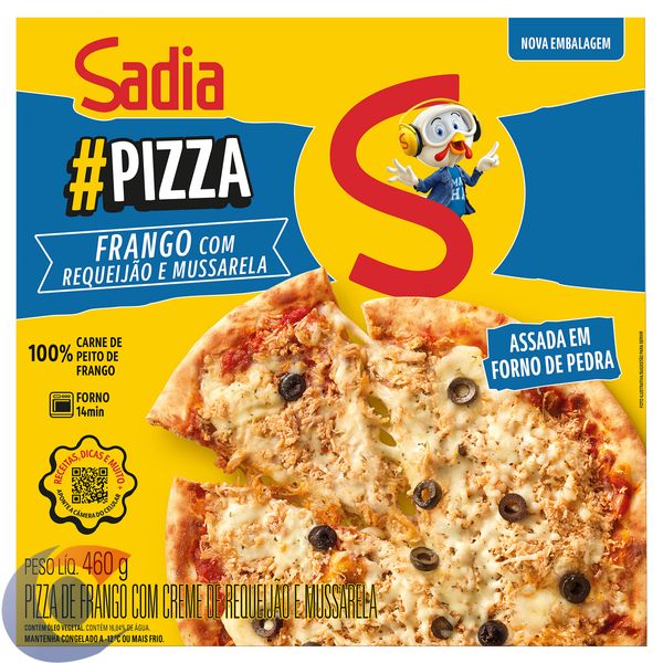 Pizza Sadia Frango Com Catupiry E Mussarela 460g