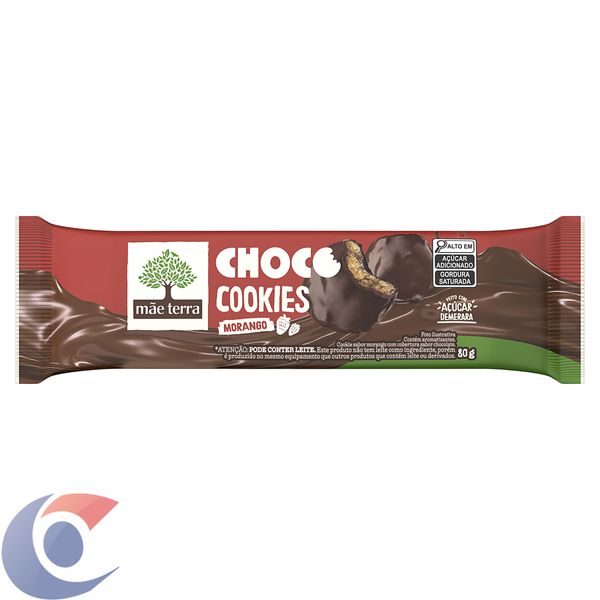 Choco Cookies Mãe Terra Morango 80 G