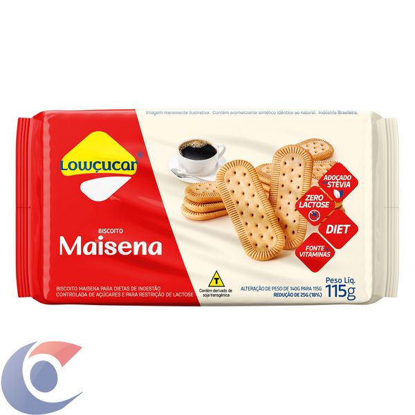 Biscoito Maisena Lowçucar Zero Lactose 140g