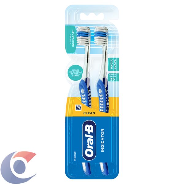 Escova Dental Macia Oral-B Pro-Saúde Indicator 2 Unidades