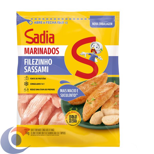 Filezinho De Frango Sassami Sadia Temperado Congelado 1kg