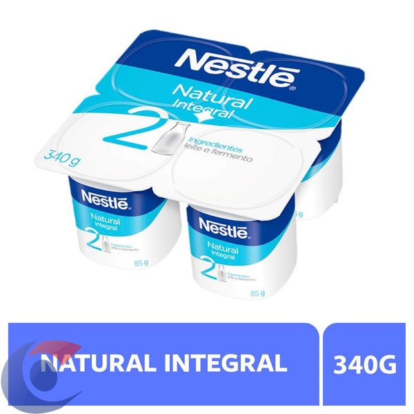 Iogurte Integral Natural Nestlé Bandeja 340g 4 Unidades