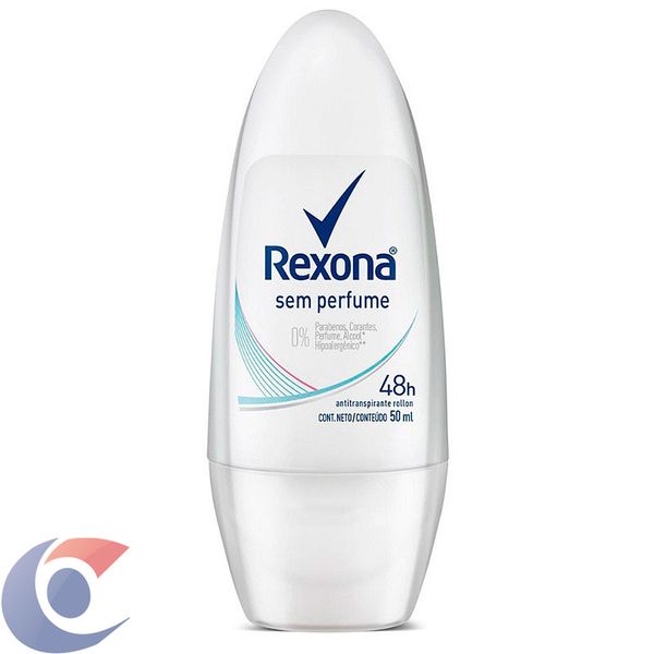 Desodorante Antitranspirante Roll On Rexona Sem Perfume 50ml
