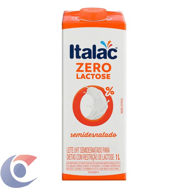 Leite Uht Semidesnatado Zero Lactose Italac 1l