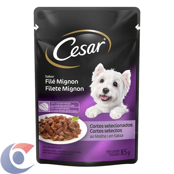 Racão Para Cães Adultos Cesar Sabor Filé Mignon 85g