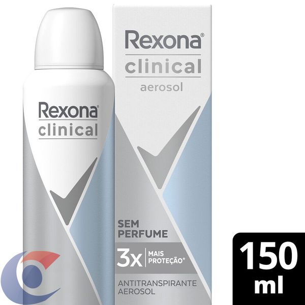 Antitranspirante Aerosol Rexona Clinical Sem Perfume 150ml