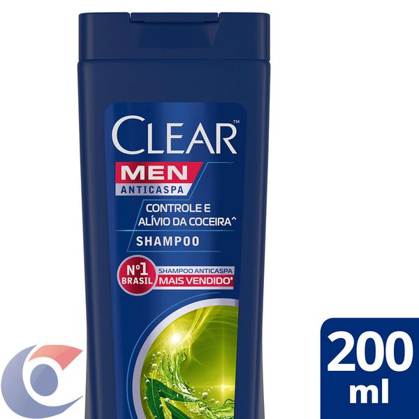 Shampoo Anticaspa Clear Men Controle E Alívio Da Coceira 200ml