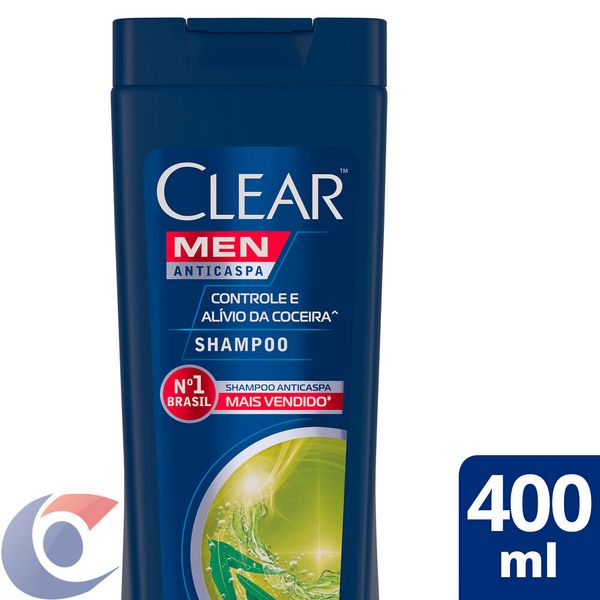 Shampoo Anticaspa Clear Men Controle E Alívio Da Coceira 400 Ml
