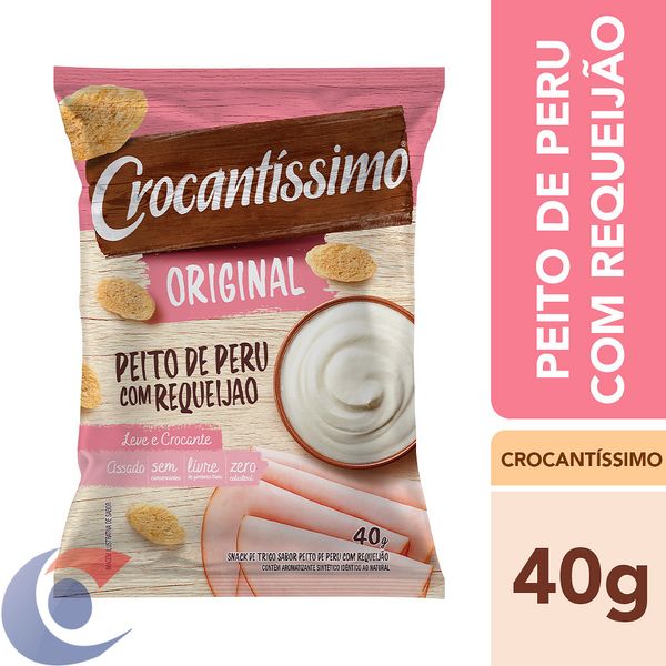 Salgadinho Crocantíssimo Original Peito De Peru E Requeijão 40g