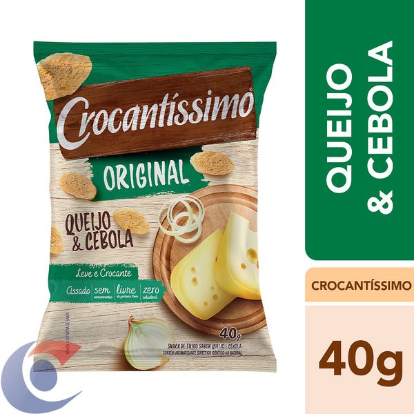 Salgadinho Crocantíssimo Original De Queijo E Cebola 40g