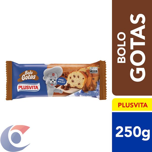 Bolo Plusvita Gotas De Chocolate 250g