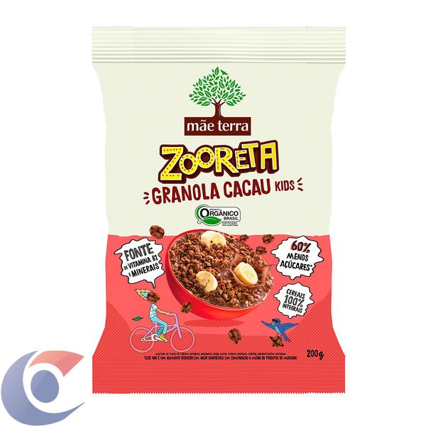 Granola Orgânica Mãe Terra Zooreta Cacau 200g