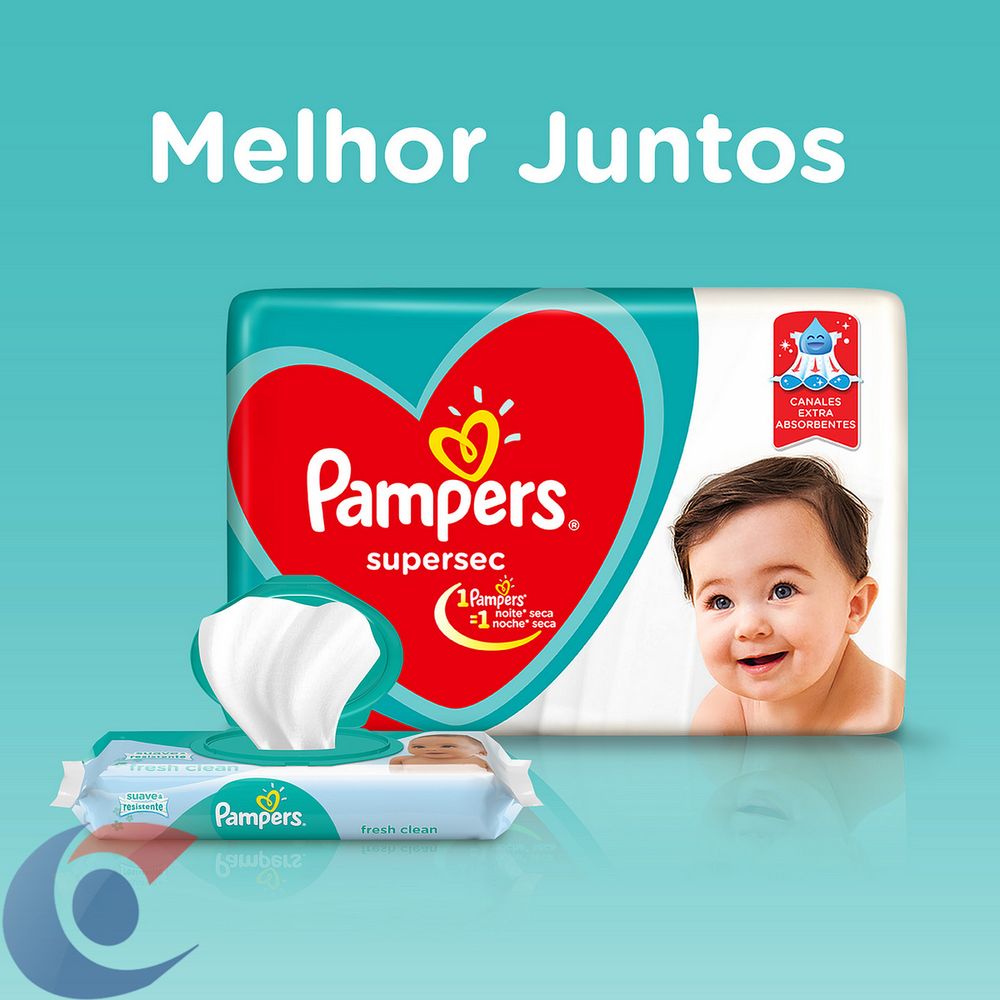 Fraldas Pampers Supersec Xxg 64 Unidades Carone