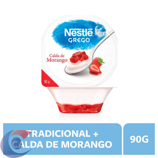 Iogurte Integral Grego Calda Morango Nestlé Pote 90g