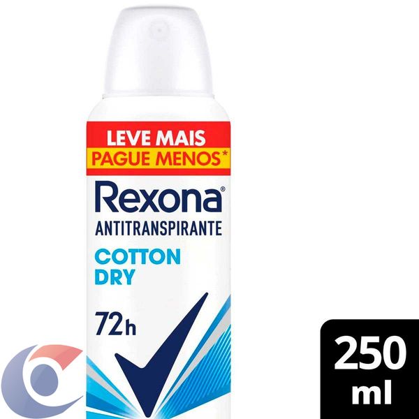 Antitranspirante Aerosol Rexona Cotton Dry 250ml