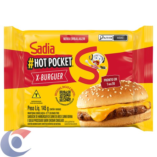 Hambúrguer Sadia Hot Pocket X-Burguer 145g