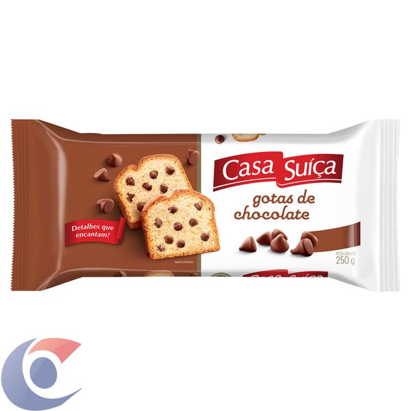 Bolo Casa Suiça Gotas De Chocolate 250g