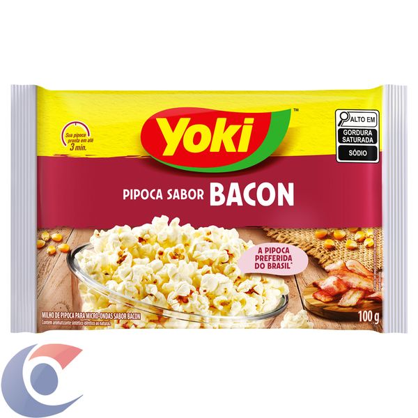 Pipoca Yoki De Micro-Ondas Bacon 100g