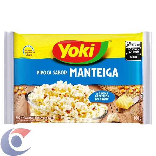 Pipoca Yoki Micro-Ondas Manteiga 100g