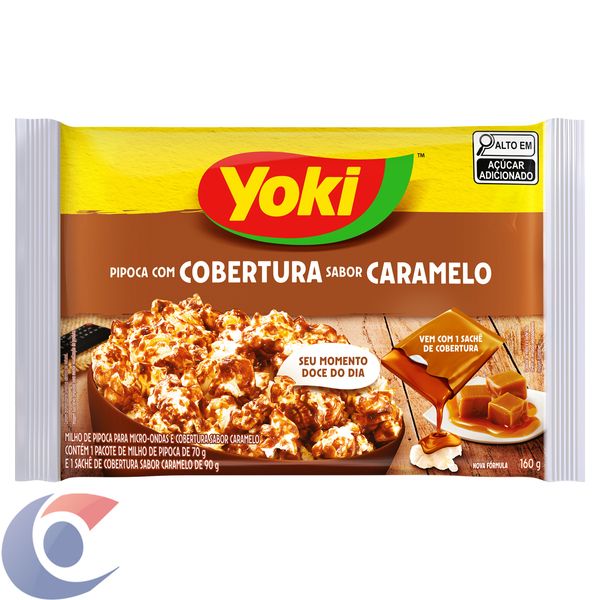 Pipoca Yoki Micro-Ondas Cobertura Caramelo 160g