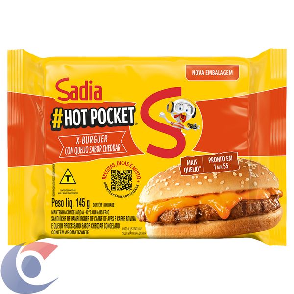 Sanduiche Sadia Congelado Hot Pocket X-Cheedar 145g