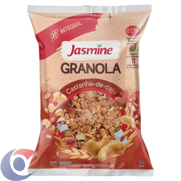 Granola Castanha-De-Caju Jasmine Pacote 1kg Embalagem Econômica