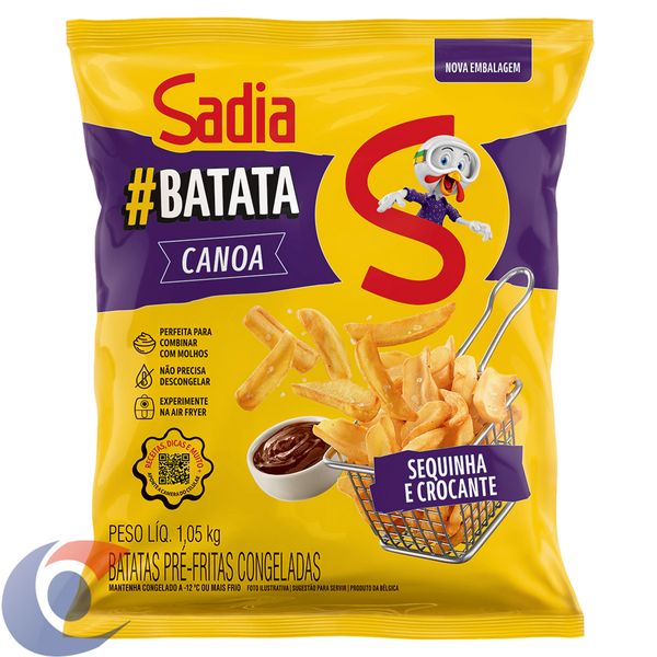Batata Sadia Canoa Pré-Frita Congelada 1,05kg