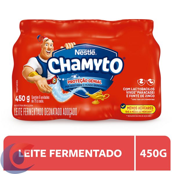 Leite Fermentado Nestlé Chamyto® Com 6 Unidades 450g