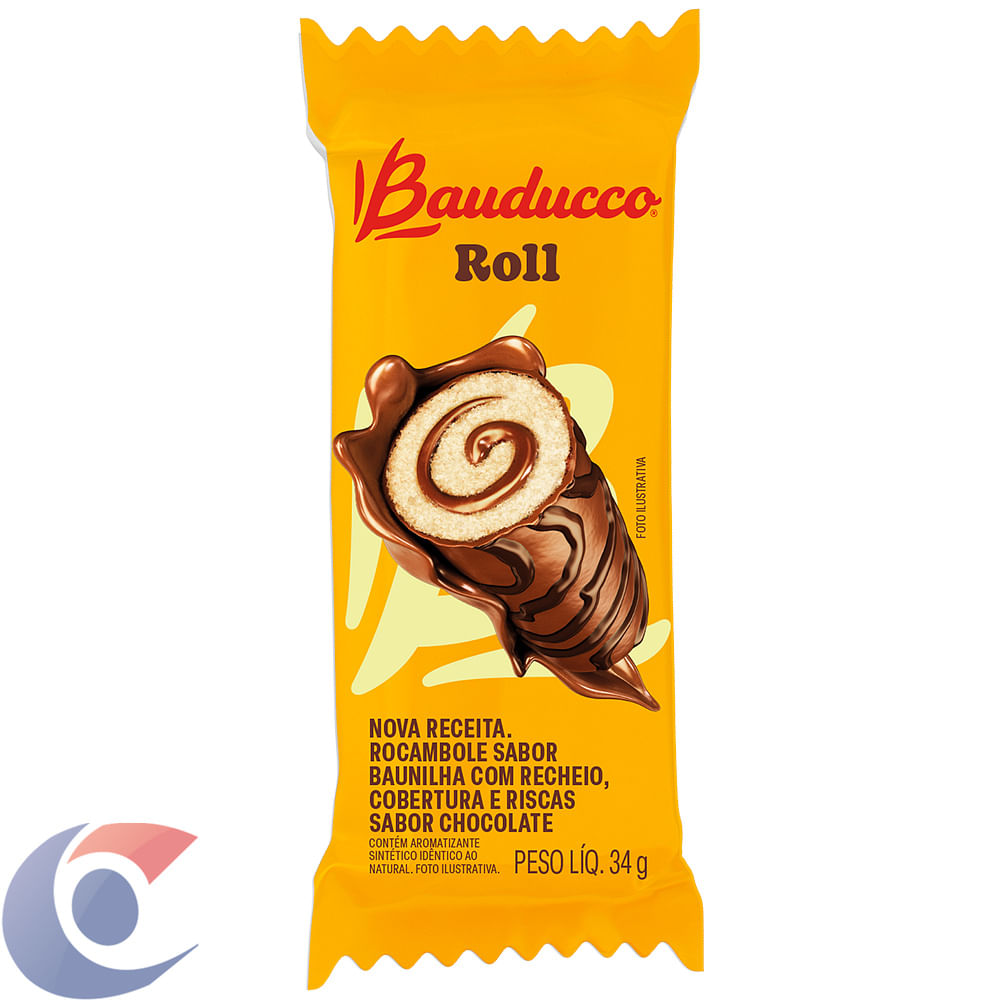 Bolinho Bauducco Roll Chocolate 34g - Carone