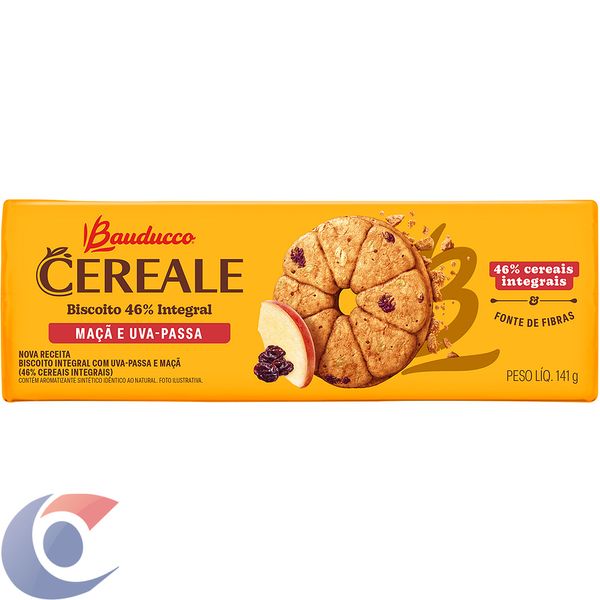 Biscoito Bauducco Cereale Maçã E Uva Passa 141g