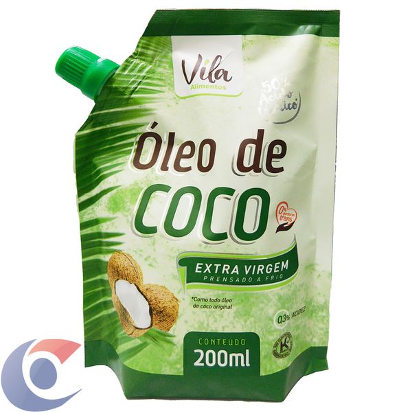 Oleo Coco Vila Alimentos Extra Virgem Pouch 200ml