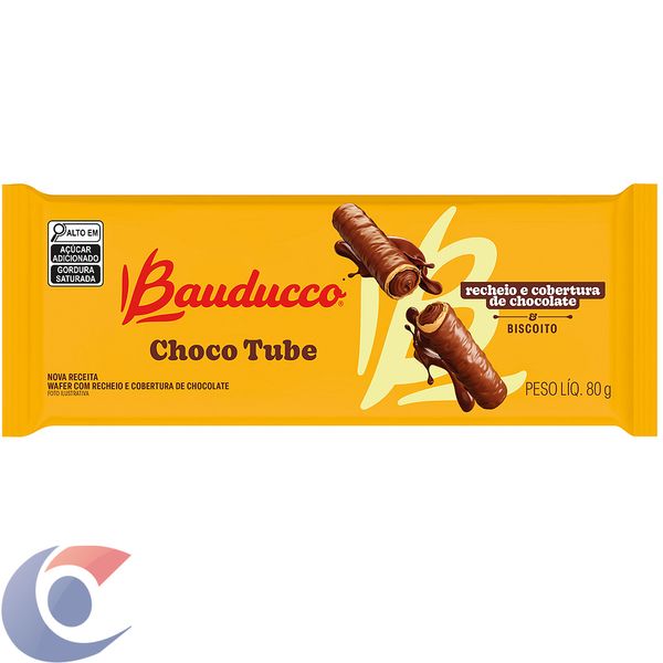 Biscoito Bauducco Choco Tube 80g