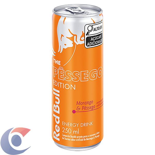 Energético Red Bull Energy Drink, Summer Morango E Pêssego Edition, 250 Ml