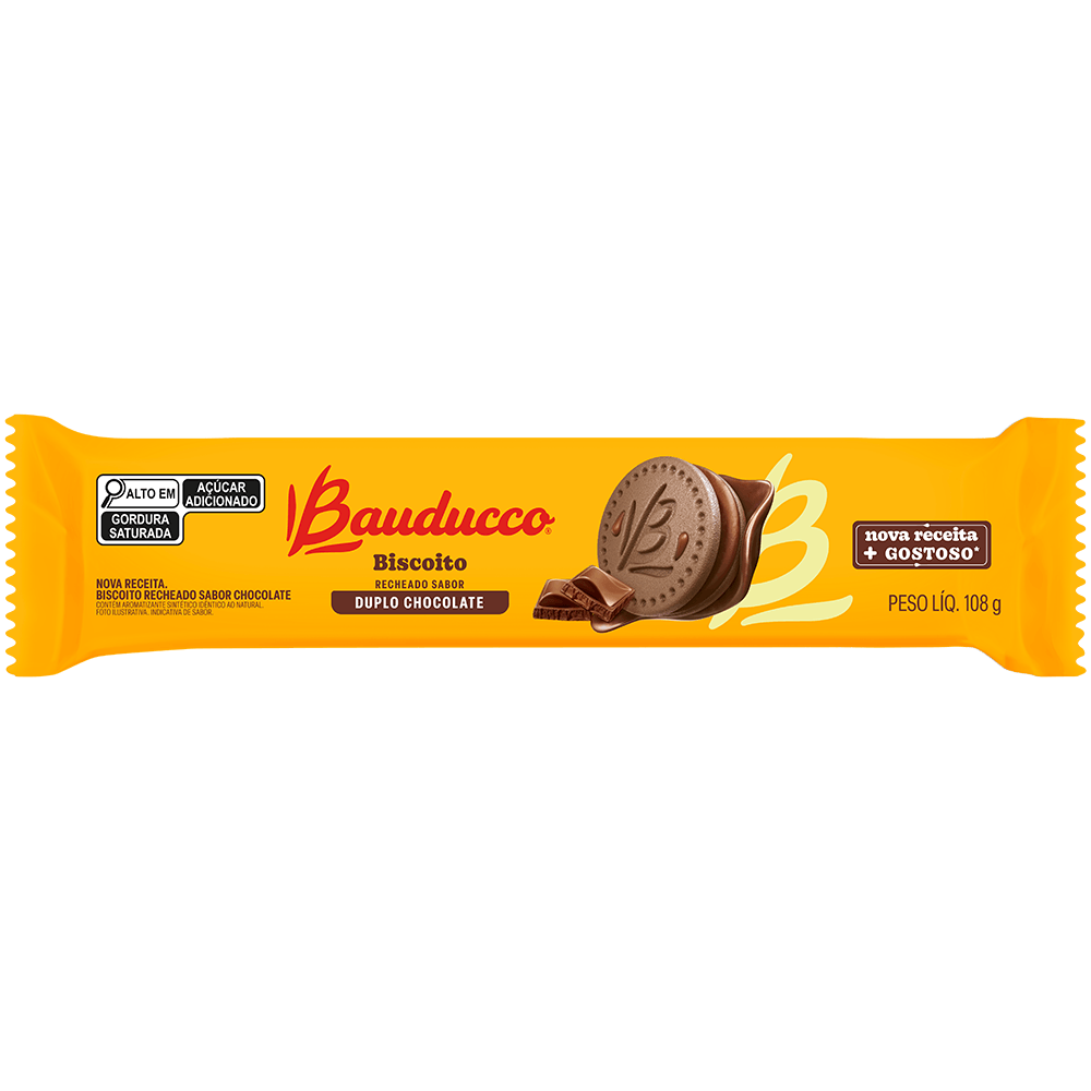 BISCOITO RECHEADOS DUPLO CHOCOLATE BAUDUCCO 65G - SUPERMERCADO BIG DOG