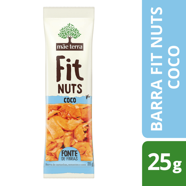 Barra Fit Nuts Mãe Terra Coco Display 25g