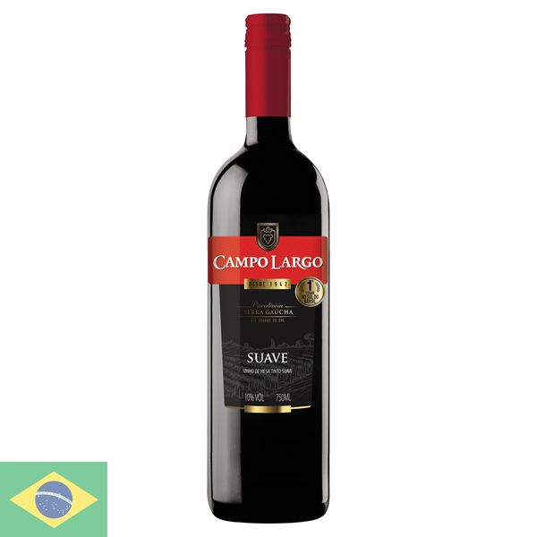 Vinho Campo Largo Tinto Suave Brasil Blend 750ml