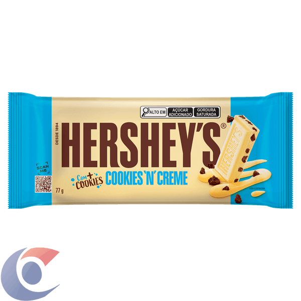 CHOC-TAB-HERSHEYS-77G-COOKIE-CREME-BCO-C-BISCOITO