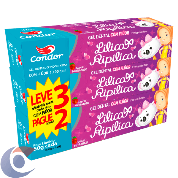 GEL-DENT-INF-CONDOR-KIDS-L3-P2-50G-MORANGO-8211