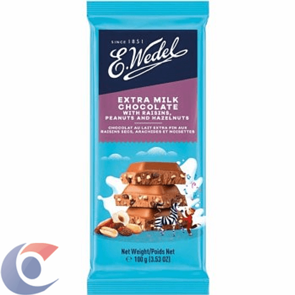 CHOC-POL-EWEDEL-100G-LEIT-UVA-PASSA-AM
