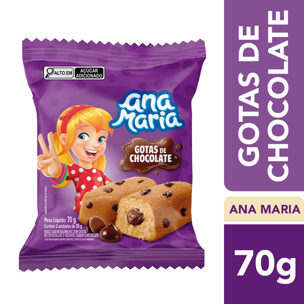 Bolinho Ana Maria Gotas De Chocolate 70g