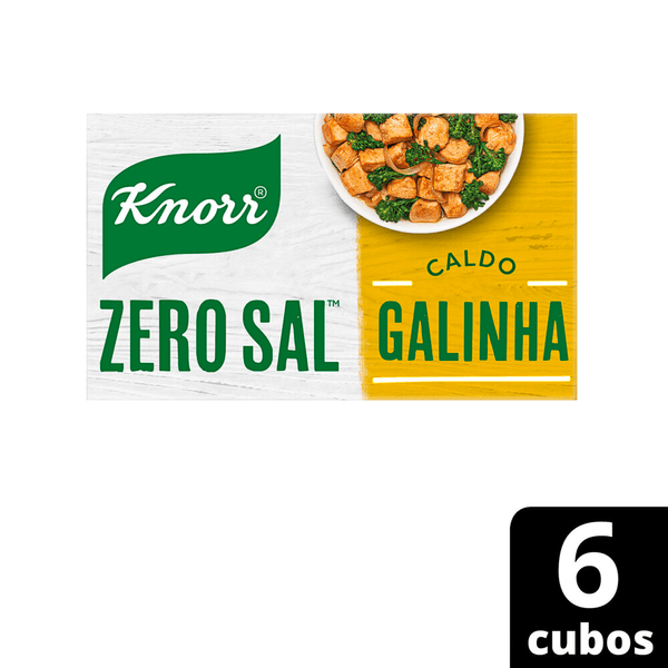 Caldo Knorr Zero Sal Galinha 48g 6 Cubos