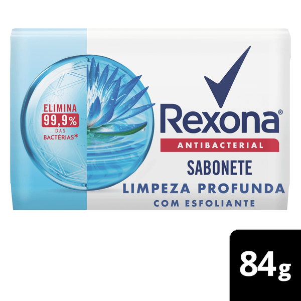 Sabonete Em Barra Rexona Limpeza Profunda Elimina 99% Das Bactérias 84g