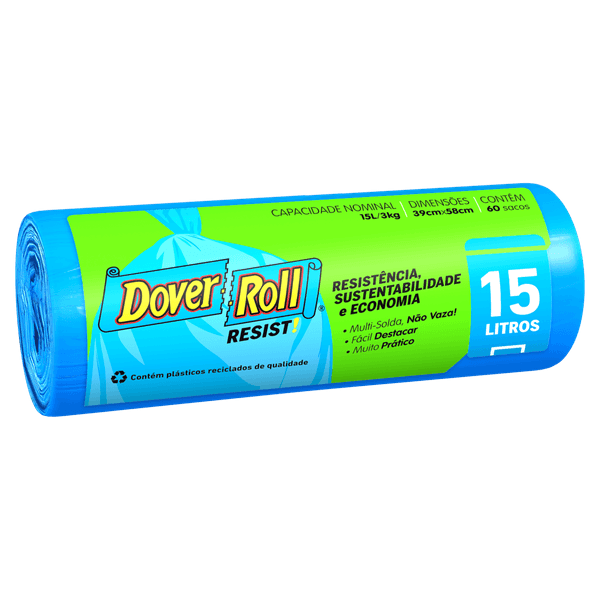 SACO-LIXO-DOVER-ROLL-15L-60UN-AZUL-RESIST