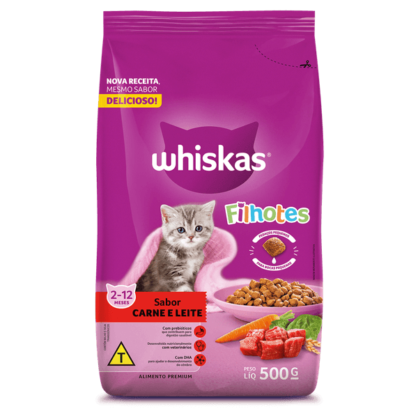 ALIM-GATO-WHISKAS-500GR-FILHOTE-CARNE-E-LEITE