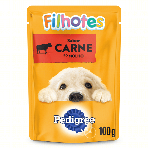 ALIM-CAES-PEDIGREE-FILHOTE-100G-CARNE-AO-MOLHO